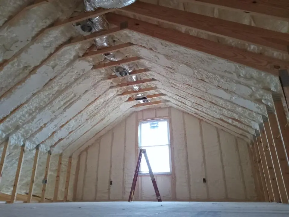 Spray foam roofing application for Crawl Space Insulation project in Lower Macungie